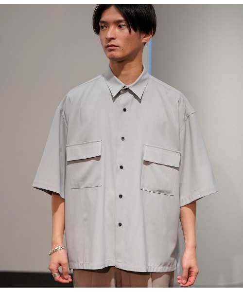 JUNRED（ジュンレッド）の「ピンストライプモンスタービッグシャツ（シャツ/ブラウス・メンズ・ホワイト/ライトグレー/ベージュ・M/L）」の21枚目の写真