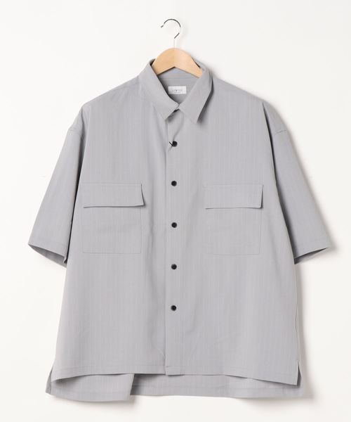 JUNRED（ジュンレッド）の「ピンストライプモンスタービッグシャツ（シャツ/ブラウス・メンズ・ホワイト/ライトグレー/ベージュ・M/L）」の6枚目の写真