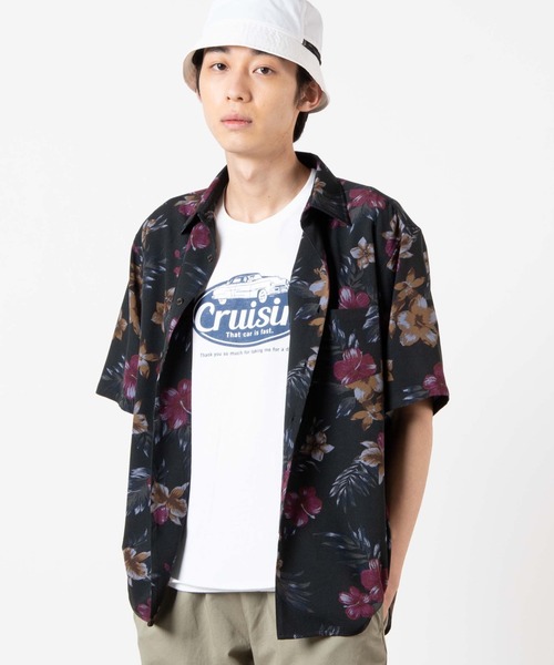 WEGO(ウィゴー)の「WEGO/ダークフラワー半袖シャツ(シャツ/ブラウス・メンズ・その他3/その他2/その他1/その他5/その他4・LARGE/MEDIUM)」の1枚目の写真