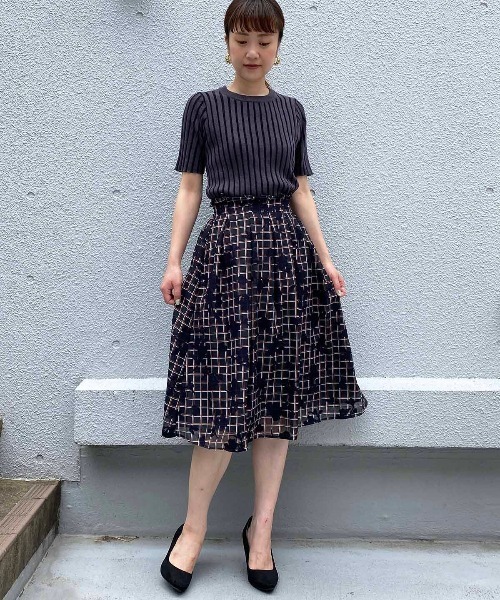 PICCIN（ピッチン）の「綿麻リブトップス（ニット/セーター・レディース・ベージュ/オフホワイト/グレー・M）」の15枚目の写真