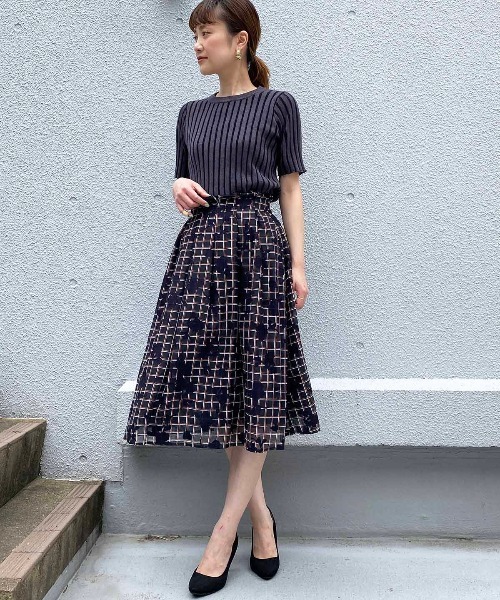 PICCIN（ピッチン）の「綿麻リブトップス（ニット/セーター・レディース・ベージュ/オフホワイト/グレー・M）」の18枚目の写真