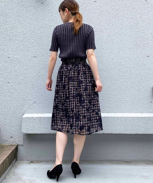 PICCIN（ピッチン）の「綿麻リブトップス（ニット/セーター・レディース・ベージュ/オフホワイト/グレー・M）」の17枚目の写真