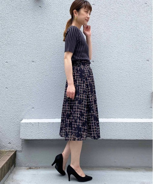 PICCIN（ピッチン）の「綿麻リブトップス（ニット/セーター・レディース・ベージュ/オフホワイト/グレー・M）」の16枚目の写真