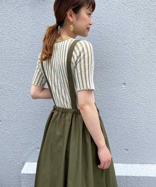 PICCIN（ピッチン）の「綿麻リブトップス（ニット/セーター・レディース・ベージュ/オフホワイト/グレー・M）」の20枚目の写真