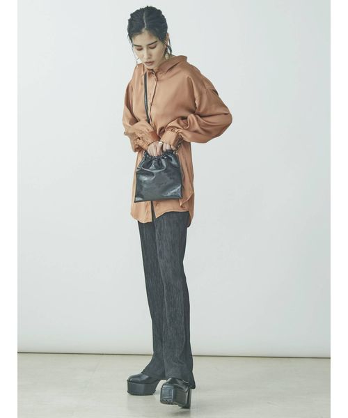 EVRIS（エヴリス）の「レザーライクミニBAG（ショルダーバッグ・レディース・ブラック/カーキ/ブラウン・FREE）」の6枚目の写真