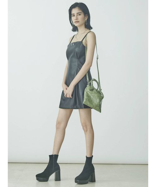 EVRIS（エヴリス）の「レザーライクミニBAG（ショルダーバッグ・レディース・ブラック/カーキ/ブラウン・FREE）」の8枚目の写真