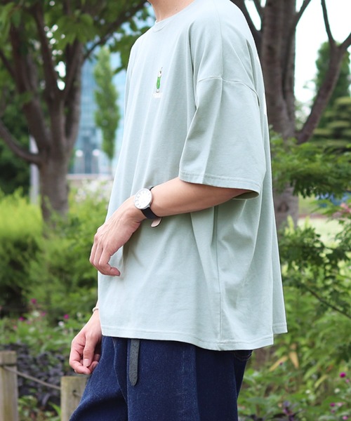 PairPair（ペアペア）の「クリームソーダプリントT(男女兼用)（Tシャツ/カットソー・レディース・オフホワイト/ライトブルー/スミクロ・FREE）」の12枚目の写真