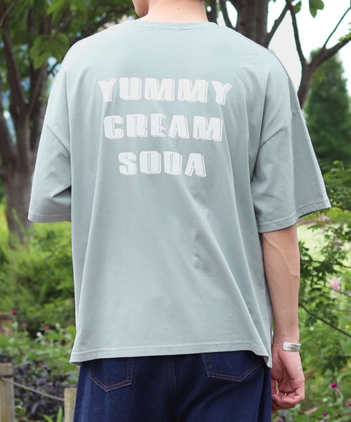 PairPair（ペアペア）の「クリームソーダプリントT(男女兼用)（Tシャツ/カットソー・レディース・オフホワイト/ライトブルー/スミクロ・FREE）」の18枚目の写真