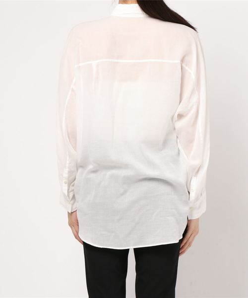 美品 Plage プラージュ アサvolumeシャツ リネン シャツ ホワイト plage（プラージュ）の「Linenボリュームシャツ◇（シャツ