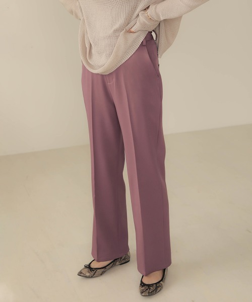 Bab（バブ）の「センタープレスセミフレアパンツ（その他パンツ・レディース・ベージュ/パープル/ブラック・38）」の3枚目の写真