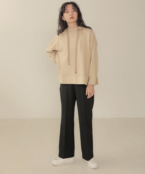 Bab（バブ）の「センタープレスセミフレアパンツ（その他パンツ・レディース・ベージュ/パープル/ブラック・38）」の8枚目の写真