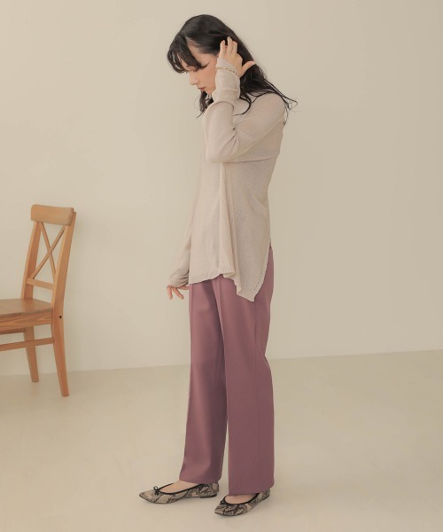 Bab（バブ）の「センタープレスセミフレアパンツ（その他パンツ・レディース・ベージュ/パープル/ブラック・38）」の18枚目の写真