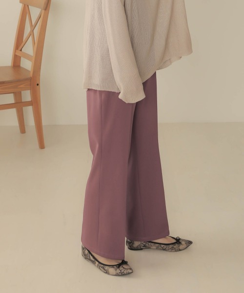 Bab（バブ）の「センタープレスセミフレアパンツ（その他パンツ・レディース・ベージュ/パープル/ブラック・38）」の19枚目の写真