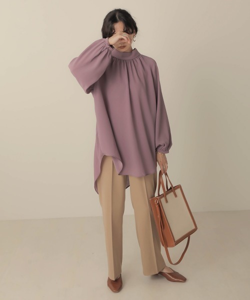 Bab（バブ）の「センタープレスセミフレアパンツ（その他パンツ・レディース・ベージュ/パープル/ブラック・38）」の21枚目の写真