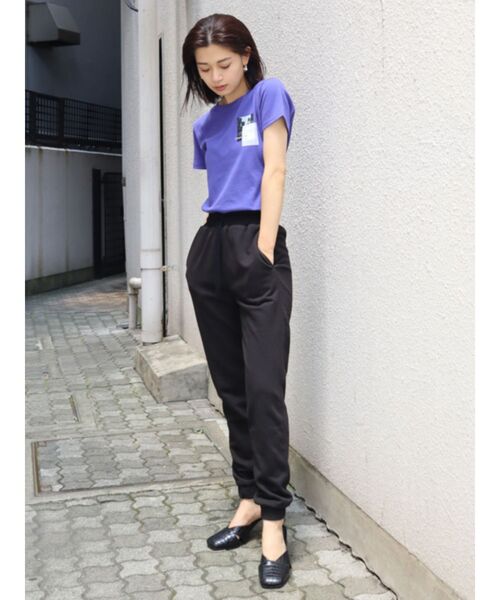 EMODA(エモダ)の「ハイウエストジョガーパンツ(その他パンツ・レディース・ブラック/グレー・FREE)」の3枚目の写真