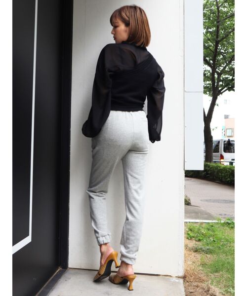 EMODA(エモダ)の「ハイウエストジョガーパンツ(その他パンツ・レディース・ブラック/グレー・FREE)」の5枚目の写真