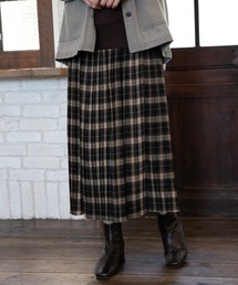 LAKOLE | チェック柄プリーツロングスカート / LAKOLE(スカート)