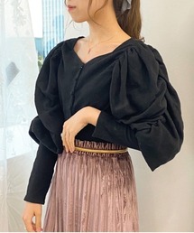 袖コンシャススクエアネックトップス【ZOZOTOWN限定アイテム】