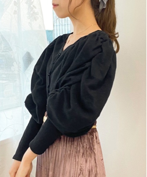 apres jour（アプレジュール）の「袖コンシャススクエアネックトップス【ZOZOTOWN限定アイテム】（Tシャツ/カットソー・レディース・ブラック/ベージュ/アイボリー・X-LARGE/フリー）」の9枚目の写真