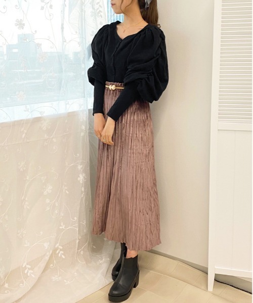 apres jour（アプレジュール）の「袖コンシャススクエアネックトップス【ZOZOTOWN限定アイテム】（Tシャツ/カットソー・レディース・ブラック/ベージュ/アイボリー・X-LARGE/フリー）」の11枚目の写真