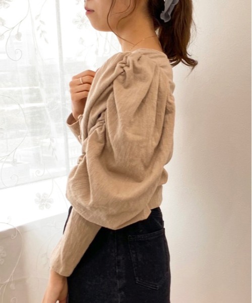 apres jour（アプレジュール）の「袖コンシャススクエアネックトップス【ZOZOTOWN限定アイテム】（Tシャツ/カットソー・レディース・ブラック/ベージュ/アイボリー・X-LARGE/フリー）」の13枚目の写真