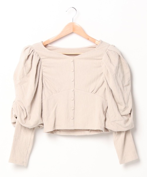 apres jour（アプレジュール）の「袖コンシャススクエアネックトップス【ZOZOTOWN限定アイテム】（Tシャツ/カットソー・レディース・ブラック/ベージュ/アイボリー・X-LARGE/フリー）」の16枚目の写真