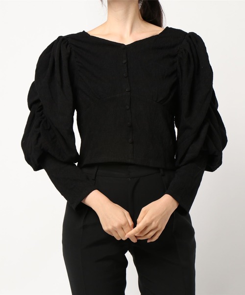 apres jour（アプレジュール）の「袖コンシャススクエアネックトップス【ZOZOTOWN限定アイテム】（Tシャツ/カットソー・レディース・ブラック/ベージュ/アイボリー・X-LARGE/フリー）」の17枚目の写真