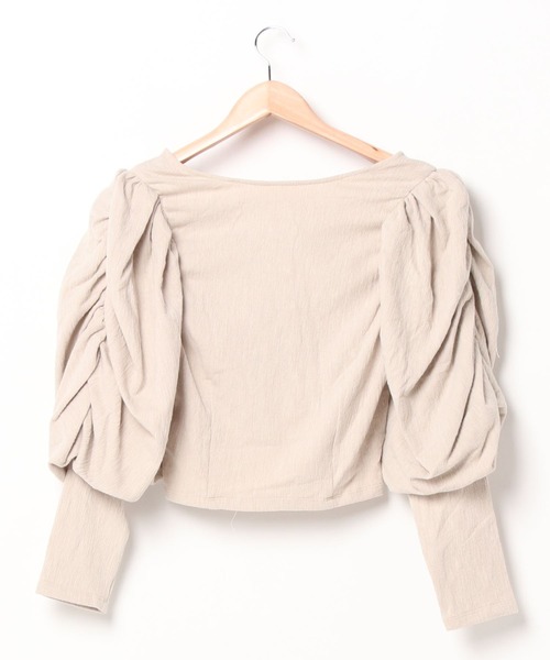 apres jour（アプレジュール）の「袖コンシャススクエアネックトップス【ZOZOTOWN限定アイテム】（Tシャツ/カットソー・レディース・ブラック/ベージュ/アイボリー・X-LARGE/フリー）」の19枚目の写真