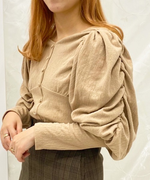apres jour（アプレジュール）の「袖コンシャススクエアネックトップス【ZOZOTOWN限定アイテム】（Tシャツ/カットソー・レディース・ブラック/ベージュ/アイボリー・X-LARGE/フリー）」の20枚目の写真