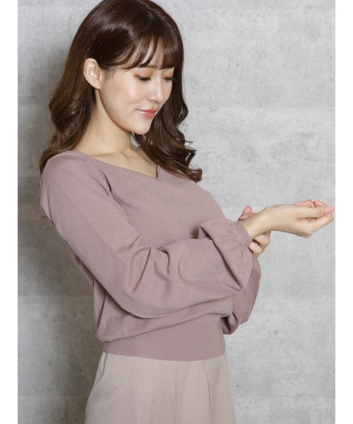 dazzlin（ダズリン）の「ハートネックボリュームスリーブトップス