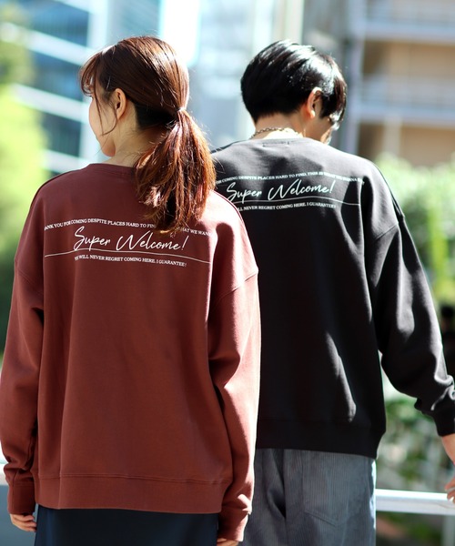 JOURNAL STANDARD(ジャーナルスタンダード)の「【WEB限定】【Mishima Mart / ミシママート】 SUPER WELCOME スウェット(スウェット・メンズ・ホワイト/ブラック/グレー/バーガンディー・SMALL/MEDIUM/LARGE/X-LARGE)」の4枚目の写真