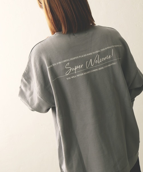 JOURNAL STANDARD(ジャーナルスタンダード)の「【WEB限定】【Mishima Mart / ミシママート】 SUPER WELCOME スウェット(スウェット・メンズ・ホワイト/ブラック/グレー/バーガンディー・SMALL/MEDIUM/LARGE/X-LARGE)」の3枚目の写真