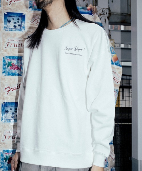 JOURNAL STANDARD(ジャーナルスタンダード)の「【WEB限定】【Mishima Mart / ミシママート】 SUPER WELCOME スウェット(スウェット・メンズ・ホワイト/ブラック/グレー/バーガンディー・SMALL/MEDIUM/LARGE/X-LARGE)」の11枚目の写真