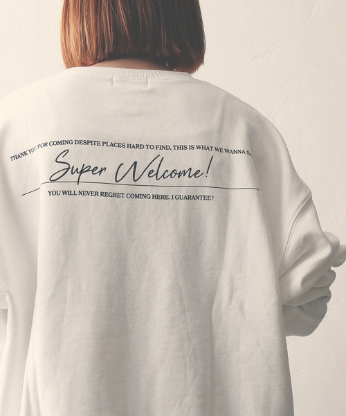 JOURNAL STANDARD(ジャーナルスタンダード)の「【WEB限定】【Mishima Mart / ミシママート】 SUPER WELCOME スウェット(スウェット・メンズ・ホワイト/ブラック/グレー/バーガンディー・SMALL/MEDIUM/LARGE/X-LARGE)」の6枚目の写真