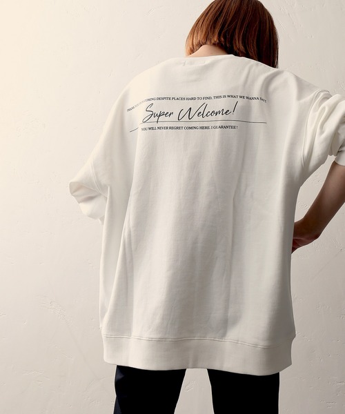 JOURNAL STANDARD(ジャーナルスタンダード)の「【WEB限定】【Mishima Mart / ミシママート】 SUPER WELCOME スウェット(スウェット・メンズ・ホワイト/ブラック/グレー/バーガンディー・SMALL/MEDIUM/LARGE/X-LARGE)」の7枚目の写真