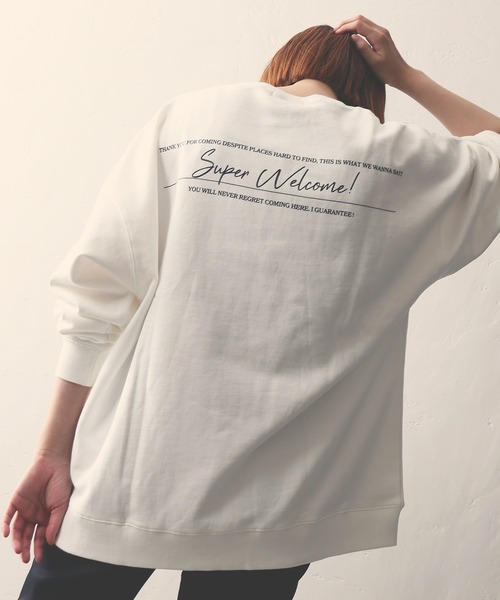 JOURNAL STANDARD(ジャーナルスタンダード)の「【WEB限定】【Mishima Mart / ミシママート】 SUPER WELCOME スウェット(スウェット・メンズ・ホワイト/ブラック/グレー/バーガンディー・SMALL/MEDIUM/LARGE/X-LARGE)」の8枚目の写真
