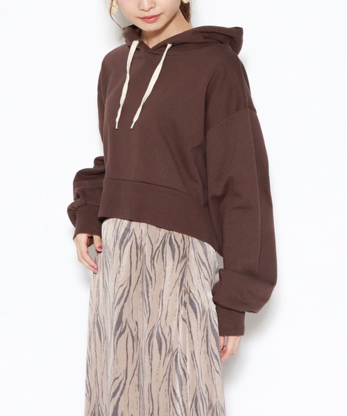 archives（アルシーヴ）の「裏毛ショートプルオーバー（パーカー・レディース・ブラウン/ベージュ/ブルー/アイボリー・MEDIUM）」の10枚目の写真