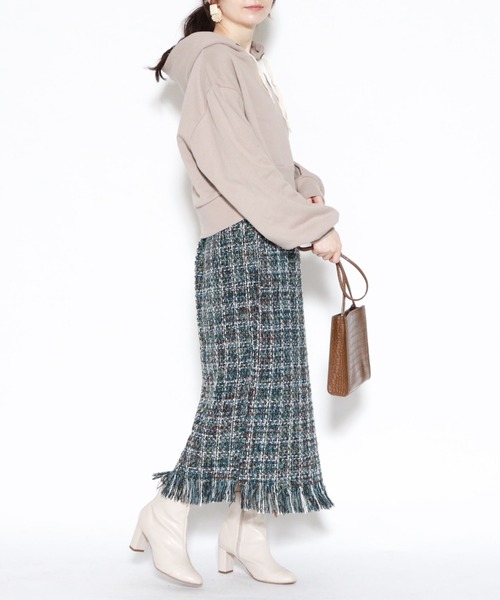 archives（アルシーヴ）の「裏毛ショートプルオーバー（パーカー・レディース・ブラウン/ベージュ/ブルー/アイボリー・MEDIUM）」の15枚目の写真