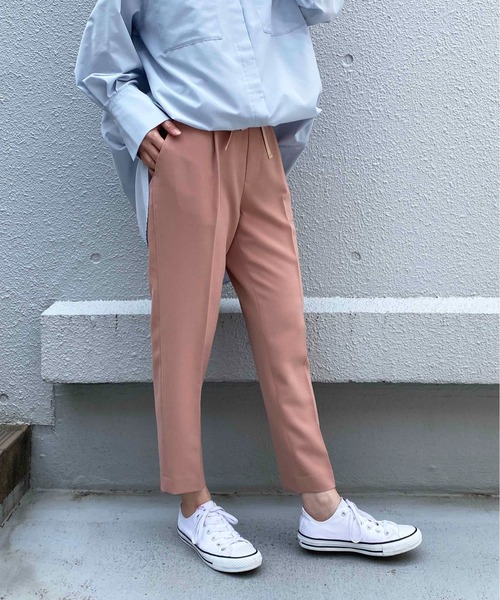 DIARIUM（ディアリウム）の「ウエストリボンテーパードパンツ（その他パンツ・レディース・ピンク/グリーン・M）」の13枚目の写真