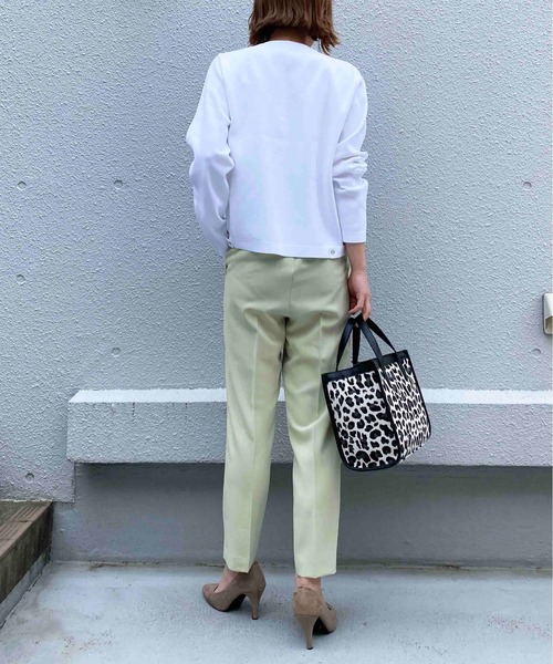 DIARIUM（ディアリウム）の「ウエストリボンテーパードパンツ（その他パンツ・レディース・ピンク/グリーン・M）」の8枚目の写真