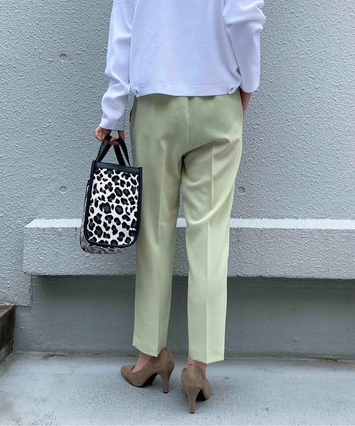 DIARIUM（ディアリウム）の「ウエストリボンテーパードパンツ（その他パンツ・レディース・ピンク/グリーン・M）」の5枚目の写真