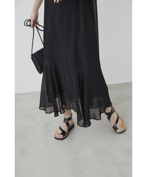 Aunt Marie's（アントマリーズ）の「シアーフレアラインワンピース / AUNT MARIE'S（ワンピース・レディース・ブラック/ブルー/モカ・FREE）」の13枚目の写真