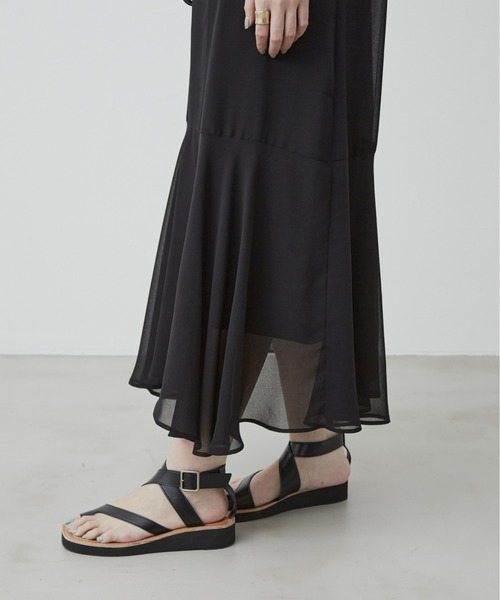 Aunt Marie's（アントマリーズ）の「シアーフレアラインワンピース / AUNT MARIE'S（ワンピース・レディース・ブラック/ブルー/モカ・FREE）」の14枚目の写真