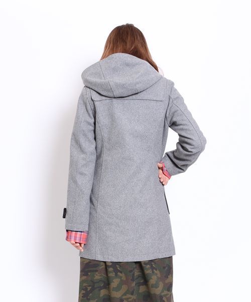 GIORDANO（ジョルダーノ）の「[GIORDANO]メルトンダッフルコート（ダッフルコート・レディース・ブラック/グレー/ベージュ・MEDIUM/LARGE）」の5枚目の写真