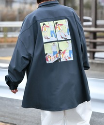 バックプリントオーバーシャツ