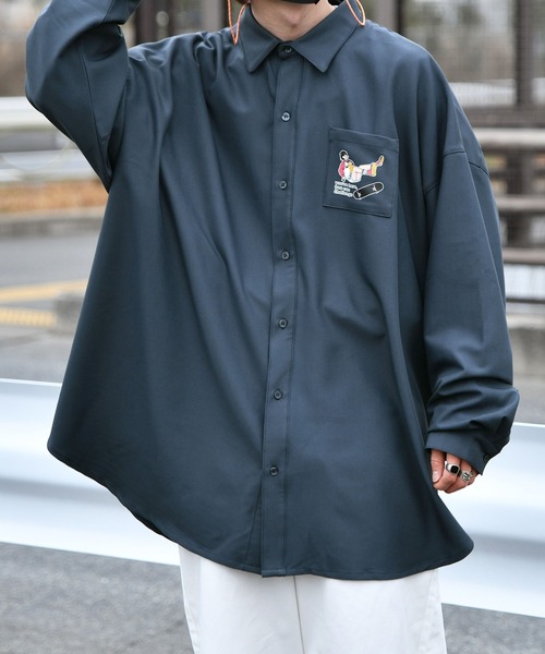 ブラウス シャツ バックプリントシャツ レディース メンズ ワンフォークロージング 1111clothing バックプリント tシャツ