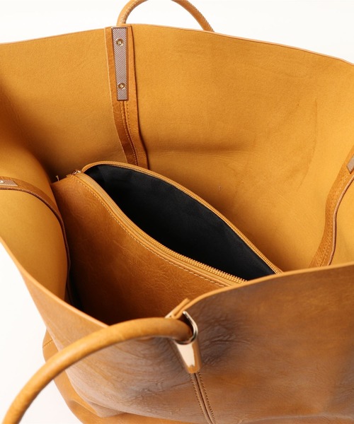 Ambre Neige(アンブルネージュ)の「【ポーチ付き】エコレザーセットトートバック/WEB/EC限定商品(トートバッグ・レディース・ライトブラウン/アイボリー/ダークブラウン/マスタード/ベージュ/ブラック・FREE)」の13枚目の写真