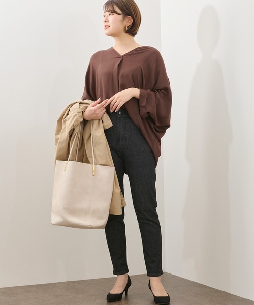 Ambre Neige(アンブルネージュ)の「【ポーチ付き】エコレザーセットトートバック/WEB/EC限定商品(トートバッグ・レディース・ライトブラウン/アイボリー/ダークブラウン/マスタード/ベージュ/ブラック・FREE)」の18枚目の写真