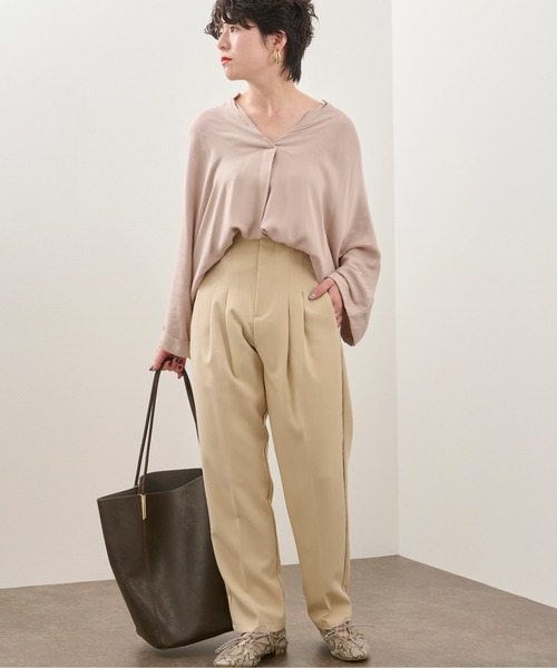 Ambre Neige(アンブルネージュ)の「【ポーチ付き】エコレザーセットトートバック/WEB/EC限定商品(トートバッグ・レディース・ライトブラウン/アイボリー/ダークブラウン/マスタード/ベージュ/ブラック・FREE)」の20枚目の写真