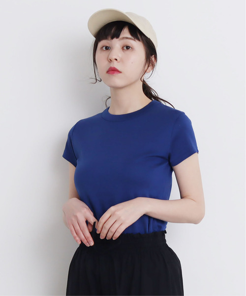 CHILD WOMAN（チャイルドウーマン）の「連シルフライスクルーネック半袖プルオーバー（Tシャツ/カットソー・レディース・ホワイト/ブラック/ブラウン/レッド/サックスブルー/ピンク/ブルー/その他/キナリ・FREE）」の6枚目の写真